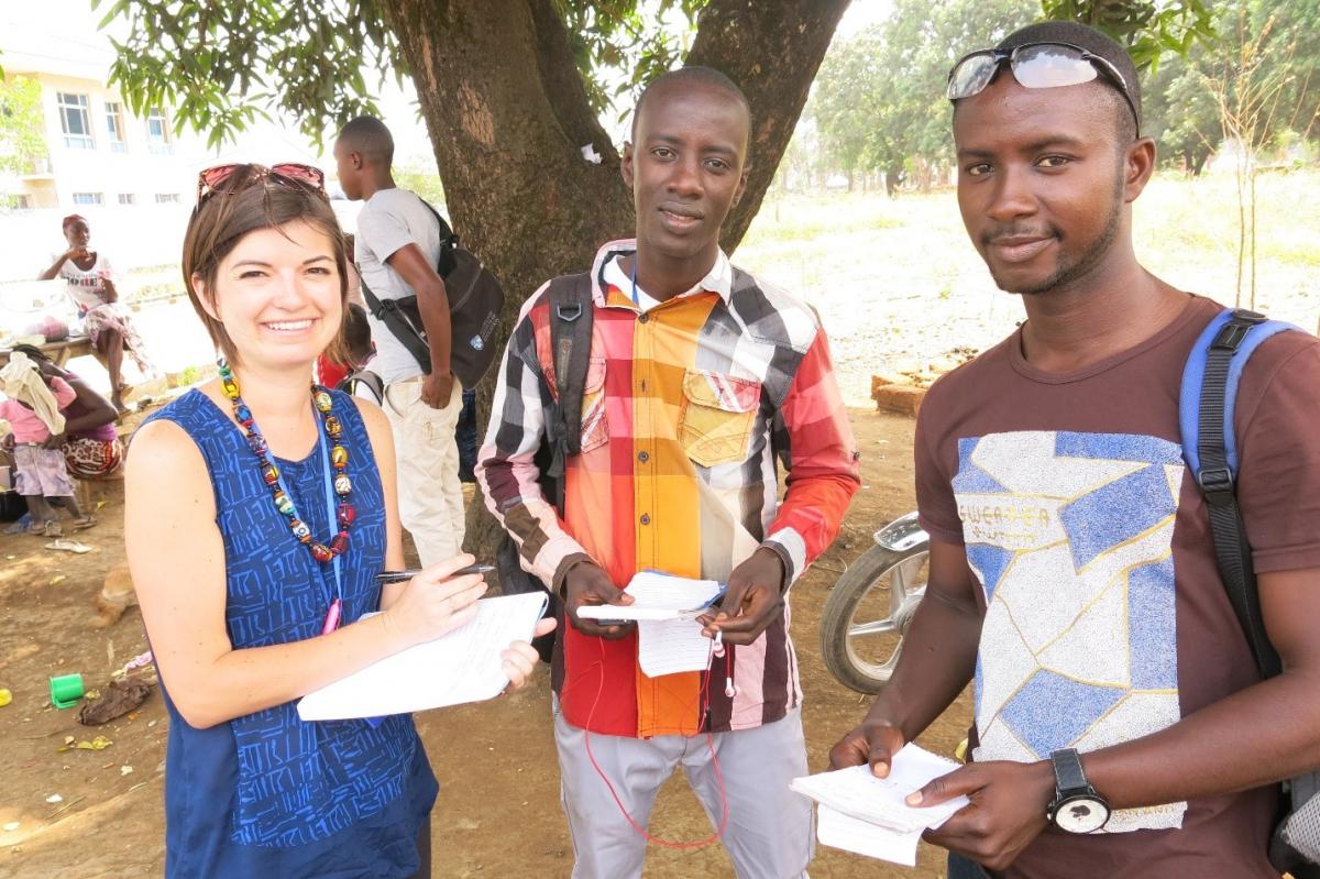 Curran in Sierra Leone as an EIS officer responding to Ebola.