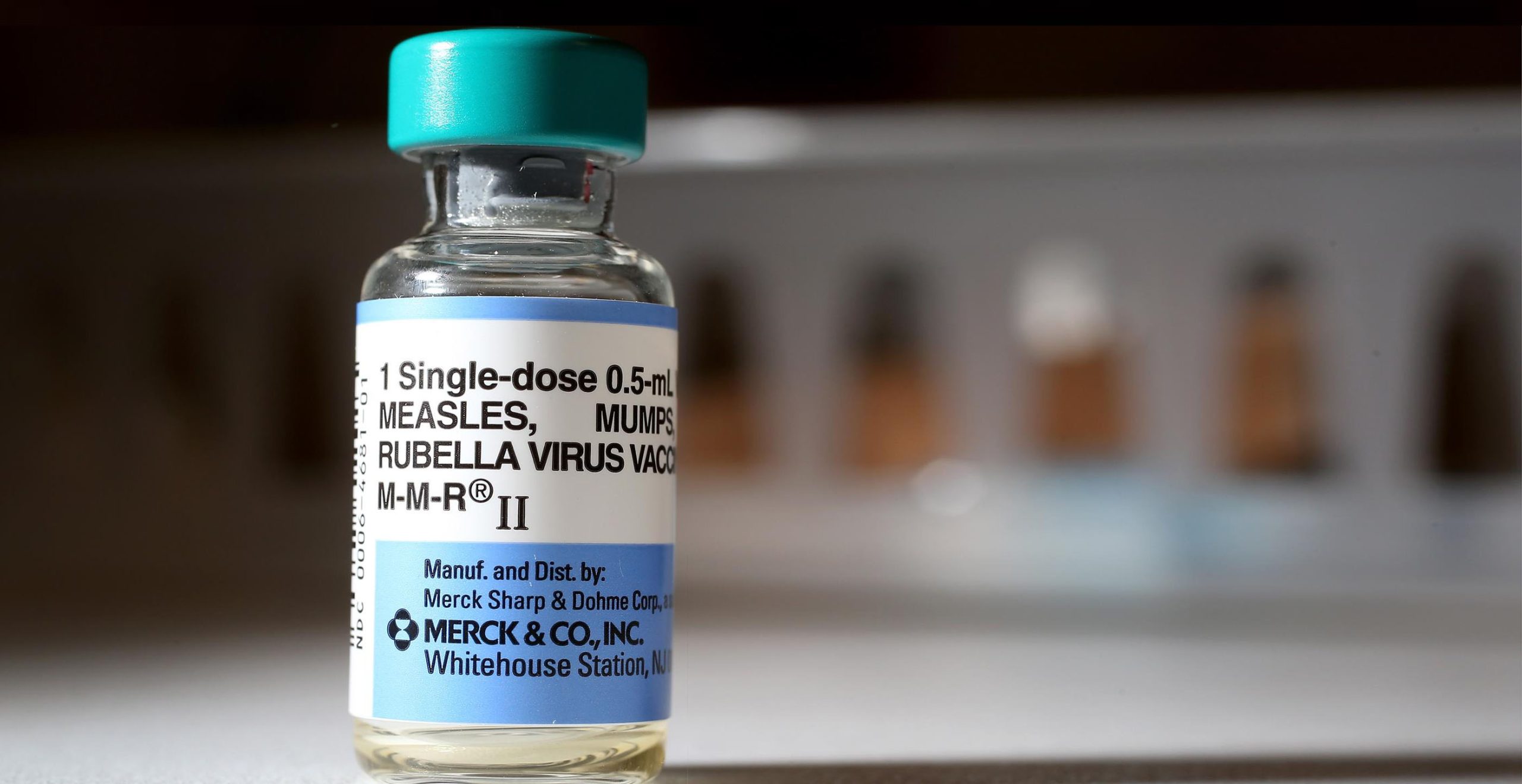 single dose of MMR vaccine in a vial